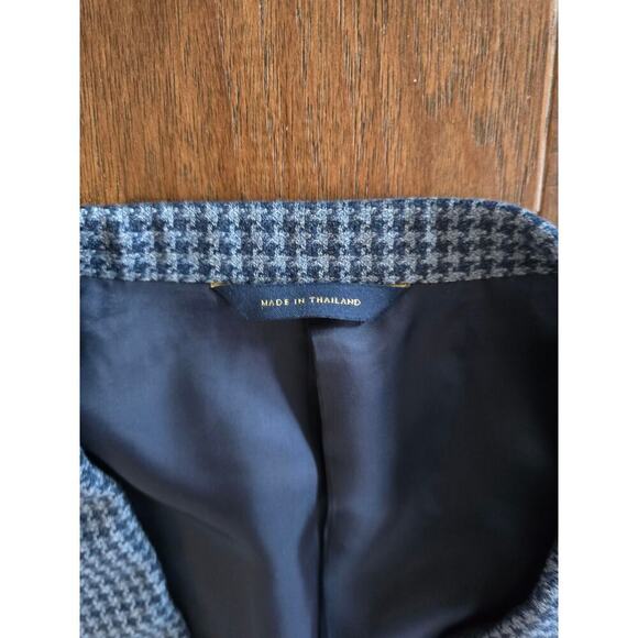 Brooks Brothers Men's Wool Regent Houndstooth Checked Blue Sports Coat Size 42L - Picture 4 of 9